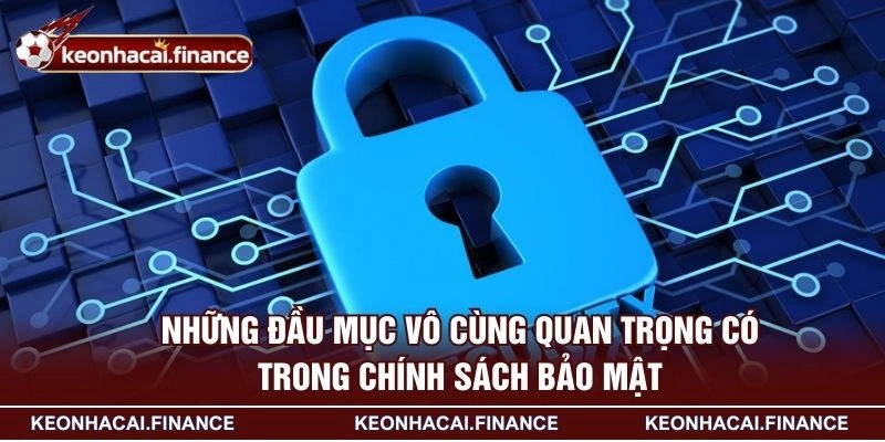 Những đầu mục vô cùng quan trọng có trong chính sách bảo mật